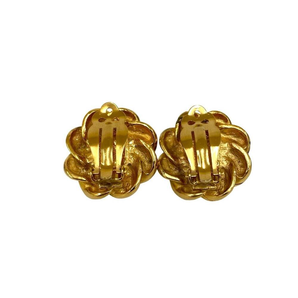 Chanel Cc Logo Earrings Metal Gold-Tone #210010C93B - Picture 4 of 5